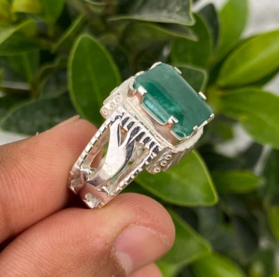 Emerald Cut Sawati Emerald Stone, Beautiful Ring, Gift Ring, Surprise Ring