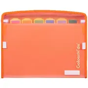 Colourhide Zip It Expanding File Tangerine Orange