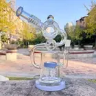 11.6in Glass Bong Dual arm Percolator Smoking Pipes Water Pipe Hookah Bubber