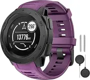 Compatible with Garmin Instinct Band, Soft Silicone Replacement Watch Strap for Garmin Instinct/Instinct 2/Solar/ Tactical