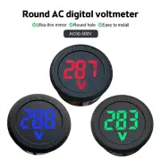 LED Circular Voltmeter Digital Display Gauge Voltage Indicator Lamp AC 50-500V
