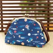 Doraemon Purse Shoulder Bag E-Kasumi blue Japan Original Japanese Pattern