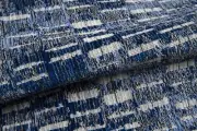 Holly Hunt Great Outdoors Textured Velvet Fabric- Switchback / Royal 2 yd 160/03