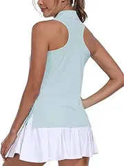 [JINSHI] Tennis Tops for Women V Neck Dry Fit Quick Dry UPF 50+ Tennis Shirts for Women