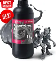 Aqua Gray 4K 3D Printer Resin, UV-Curing, High Resolution for 405Nm Printers,1Kg