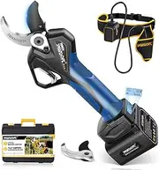 Professional Electric Pruner 40mm, Cordless Pruner with Anti-cut, 21V 4Ah Electric Pruning Shears for Vineyard & Orchard PRU40