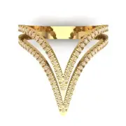 0.52Ct Round Cut Natural Morganite Solid 14K/18K Gold Statement Engagement Ring