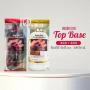DND DC Top Coat 800+900 Top Base Duo Soak Off LED/UV Top Refill 16 oz