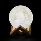 Dropship 3D Print Rechargeable Moon Lamp LED Night Light Creative Touch Switch M