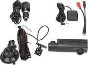 Dash Cam, Car DVR Recorder, 3 Channel Dash Cam GPS Recorder Front Interior 1080P Rear 480P, Loop Recording Night Vision Parking Mode