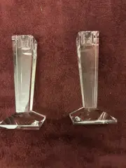 Oleg Cassini New Without Box 2 Crystal Candle Sticks Alanna 6” Sparkly Gorgeous