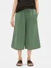 Eileen Fisher Culotte Pant Organic Cotton Lofty Gauze Nori Green Sz XXS NWT