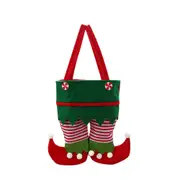 2Pcs Christmas Elf Candy Gifts Bags Grocery Bag Storage Dispenser Mesh Organizer New Year Home Decorations Hanging Pendants