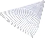 uxcell Garden Rake Replacement Head 24 Tines Plastic Rake Head for Garden Preparation Leaf Debris Cleanup Soil Aeration Educational Tool, White