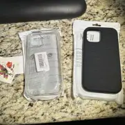(2) iPHONE 12 Pro Max Case Cover Clear/glitter Black Lot Of 2