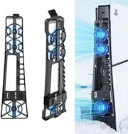 Coyktonty Cooling Fan for PS5 Pro/PS5 Slim/PS5 with LED Light,PlayStation 5 pro Fan Cooler System, Adjustable Speed (3 Speeds Mode),with USB Port Memory Function External Cooling Fan