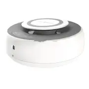 Mc2 2-In-1 Qi Fast Wireless Charger Bluetooth Stereo Speakers With Aux Port Connection And Nfc Play Music