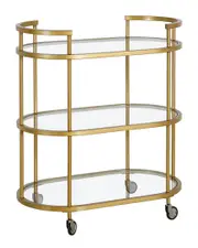 Abraham + Ivy Leif Brass Bar Cart