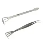 2 in 1 Gardening Rake Spatula with 3 Tines Stainless Steel for Bonsai Lover Gift