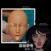 1:6 Painted Head Sculpt Female Climax Tongue Out Girl For 12" Action Figure Body