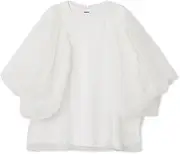 Mila Owen(ミラオーウェン) Mirowen 09WCT252121 Women's Volume Sleeve Tulle Layered Tops