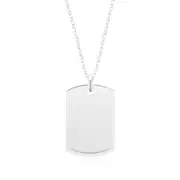 Sterling Silver Dog Tag Pendant