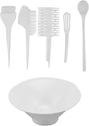 HONITANO 6pcs Hair Dye Kit Professional Hair Coloring Tools with Bowl Brush Comb Durable Essential for Barbers