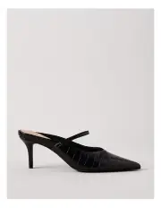 [Basque] Mila Heeled Shoe in Black Croc