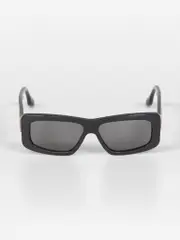 Black Chain Rectangular Sunglasses