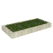Gabion Raised Garden Bed Galvanized Steel 200x100x20cm Outdoor Planter Box