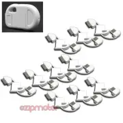 10X 30-PIN USB SYNC CHARGER FOLDABLE KEYCHAIN CABLE WHITE IPHONE IPOD TOUCH IPAD