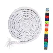 5mm * 295ft Macrame Cord Natural Cotton Rope 8 Strand Braided Cotton String Wt