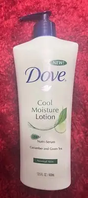 Dove Cool Moisture Lotion 24HR Nutri-Serum Cucumber & Green Tea 13.5 Oz USA Rare