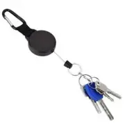 Retractable Key Chain Holder Steel Belt Clip Buckle 60cm