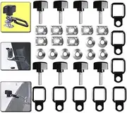 Bentolin Universal Hard Top Quick Removal Fastener Thumb Screw and Nut + Tie-Down D-Rings for 1995-2018 Jeep Wrangler YJ TJ JK JKU Sports Sahara Freedom Rubicon X & Unlimited X 2/4 Door (Pack of 8)