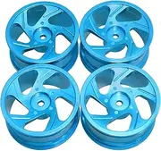 rockible RC Wheel Rims 52mm Wheel Rim Hubs 1/12 RC Crawler Car Parts Aluminum Rims for, Blue