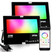 ILC LED Flood Light 30W Outdoor RGB Color Changing, Smart Floodlights RGBW 27...