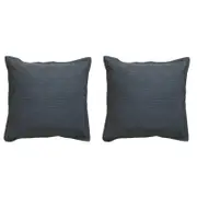 2PK Bianca Hallston Pre-Washed Cotton European Pillowcase - Charcoal