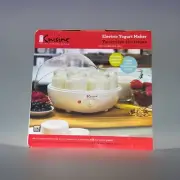 Euro Cuisine YM80 Electric Yogurt Made Easy Maker w 15 Glass Jars Screw-on Lids