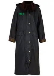Barbour X Ganni Burghley Waxed Cotton Jacket - Navy - 6 (UK6 / XS) 6 (UK6 / XS)
