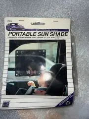 Auto Side Window Portable Sun Shade With Storage Pouch 13”x14” Vintage N.O.S.