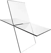 PHENOFICE Acrylic Recipe Book Stand Kitchen Countertop Holder for Cooking Music Stylish Display Rack for Organizing Cookbooks and Magazines