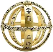 Abaodam Retro Ring Astronomical Sphere Ball Vintage Foldable Finger Ring Couples Jewelry Present
