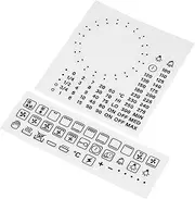 HALLMERS 36x Symbols + 45mm 52mm Dotted Dial Separate Custom Timer Oven Temperature Decal Celsius Control Panel Labels (Black Print Clear Adhesive) Replacement Sticker Temp Knob Electric Gas Grill