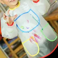 在飛比找樂天市場購物網優惠-美麗大街【BF581E11E802】兒童繪畫塗鴉防污圍裙畫畫