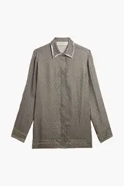 JOURNEY W'S SHIRT PAJAMAS TWILL ALLOVER PRINT W EMBROIDERY