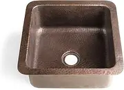 Monarch Abode 12-inch Hand Hammered Pure Copper Glasgow Dual Mount Drop in Bar Prep Sink, Drop in or Undermount Kitchen Sink, Single Dual Mount Bowl