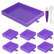 Art Painting Beads Sorting Storage Containers, Diamond Painting Purple-set1