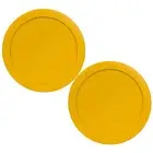 Pyrex 7201-PC 4 Cup Round Butter Yellow Storage Lid 2PK for 4 Cup Glass Bowl New