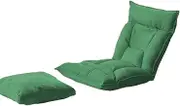 Adjustable Floor Chair, Strong Support Floor Cushioned Seat Ergonomic Chair, Chaise Lounge Indoor for Reading Bedroom Living Room(Green)